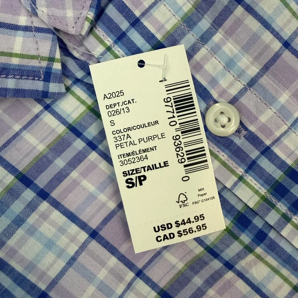 Soft Boy Indie Grunge Aesthetic Pastel Plaid Button Up NWT Size Small Boys